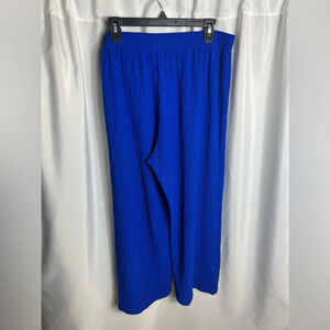 J. Bee Women's Ladies Size XL Cropped Capri Pants Elastic Waist Blue